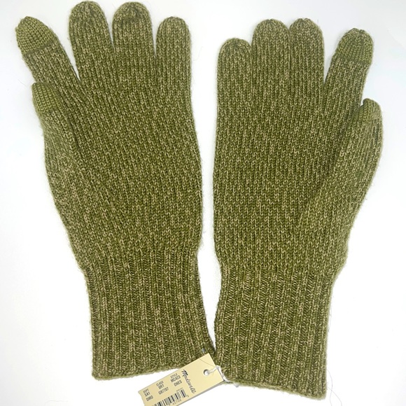 Madewell Accessories - Madewell Wool Texting Gloves Green NWT
